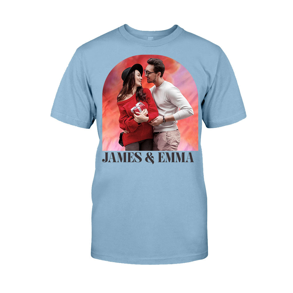 Personalized Couple T-shirt & Hoodie Custom Names Gift for Valentine’s Day