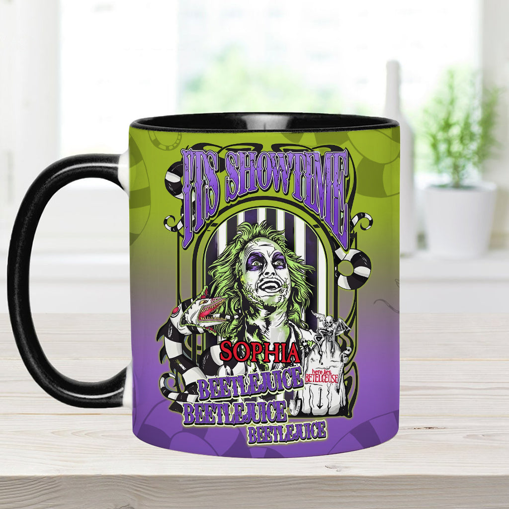 Personalized Beetlejuice Accent Mug Custom Name Halloween Gift
