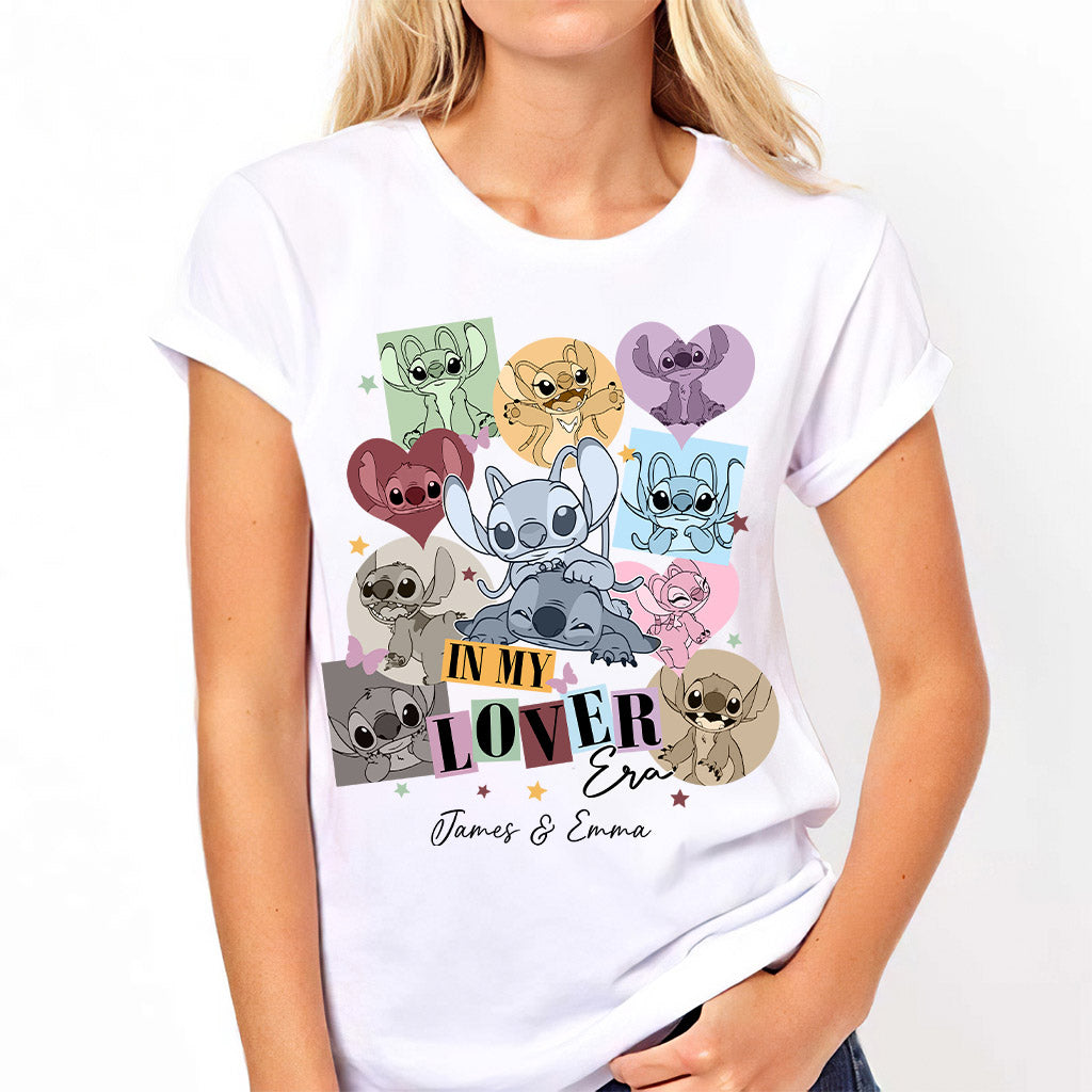 Personalized Couple T-shirt & Hoodie with Custom Names Gift for Her & Him