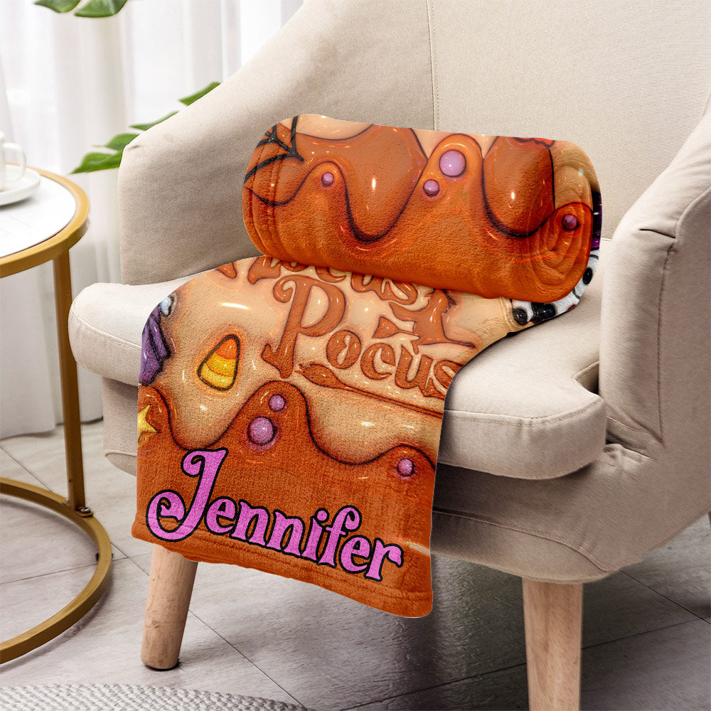 Personalized Hocus Pocus Halloween Blanket Gift for Kids