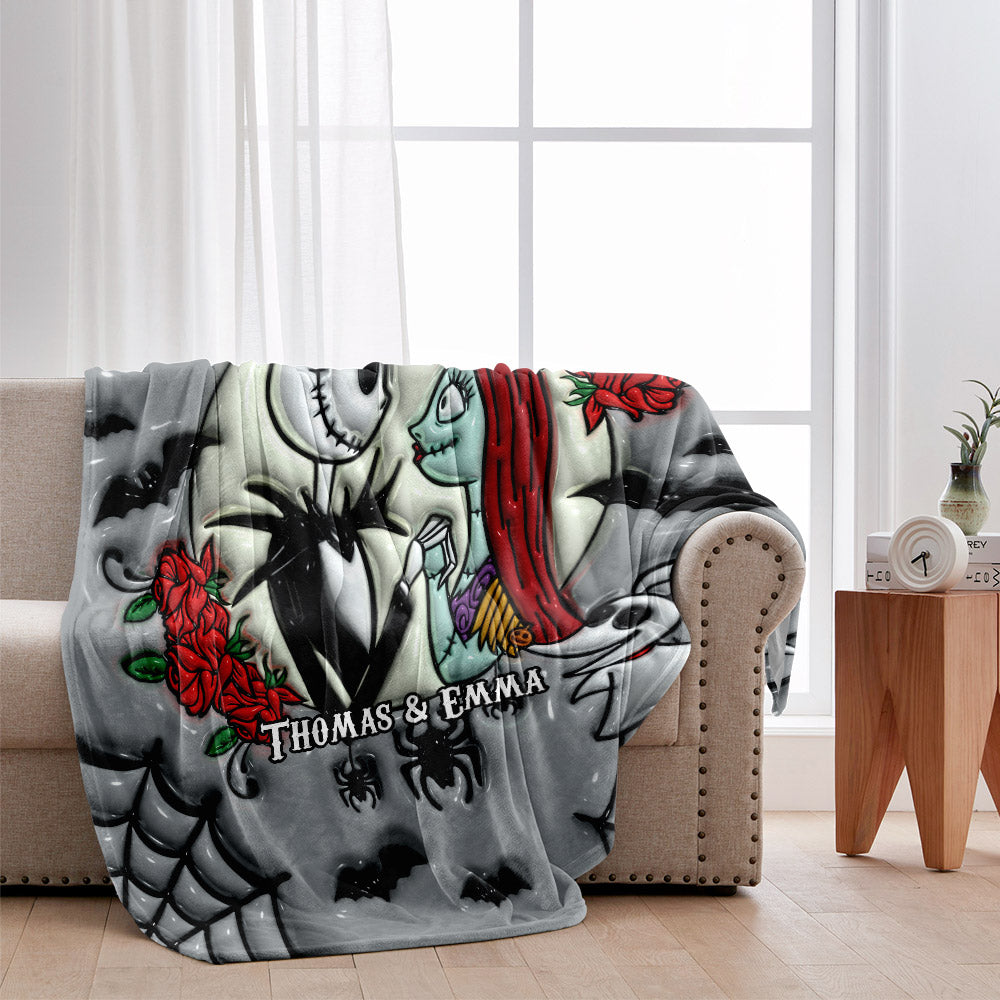 Personalized Nightmare Blanket Custom Name Gift for Couples