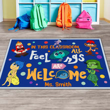 Load image into Gallery viewer, Personalized Classroom Doormat All Feelings Welcome Gift for Teacher

