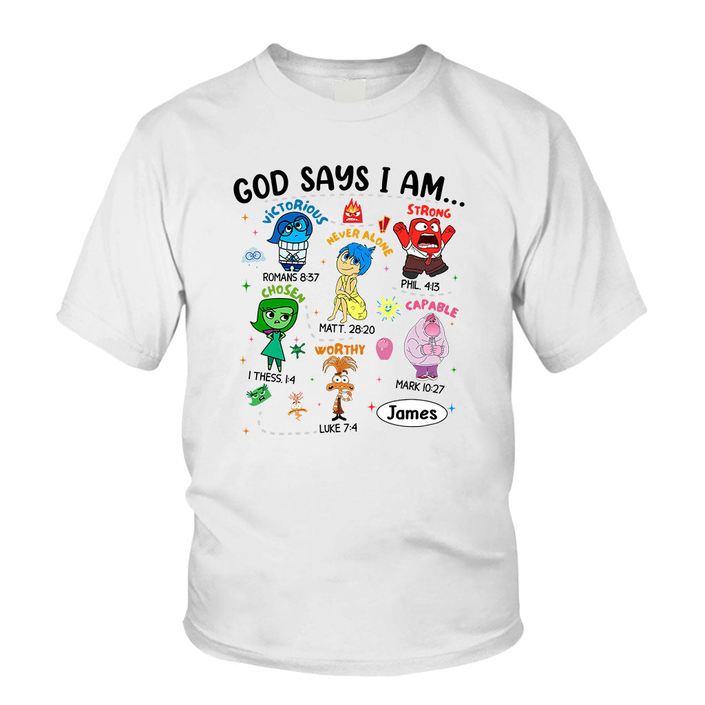 Personalized God Says I Am T-shirt & Hoodie for Kids