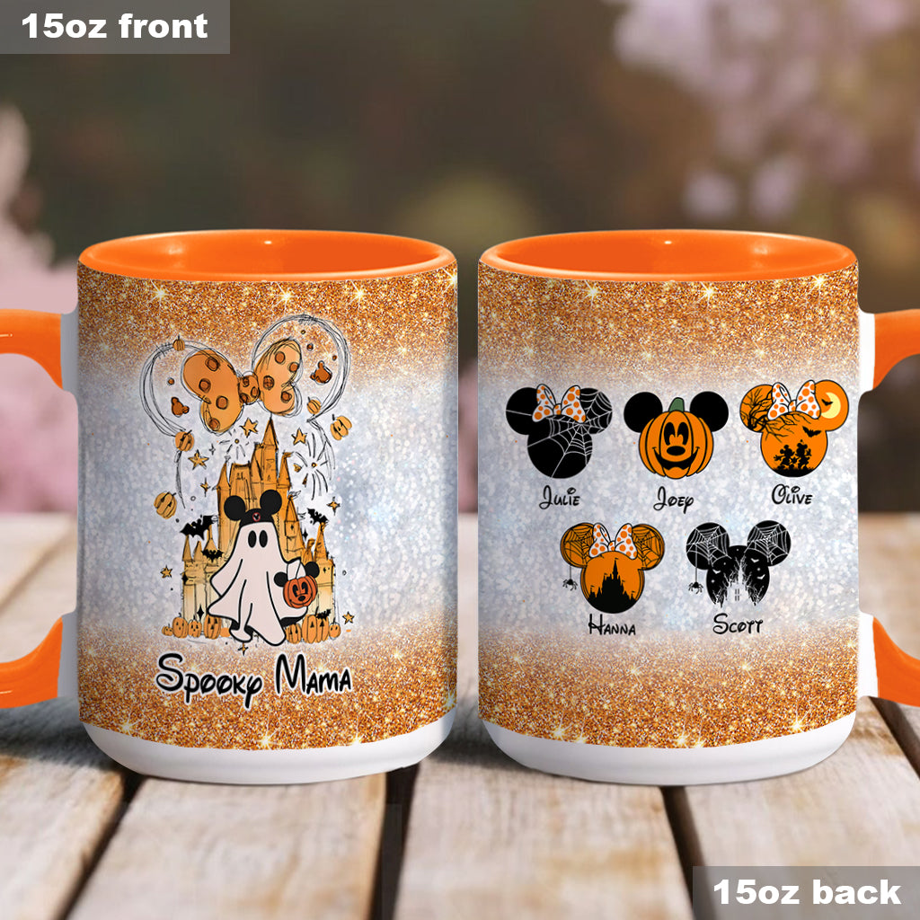 Personalized Spooky Mama Halloween Accent Mug Gift for Mom