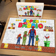 Load image into Gallery viewer, Personalized Super Plumber Jigsaw Puzzle Custom Name Gift for Dad
