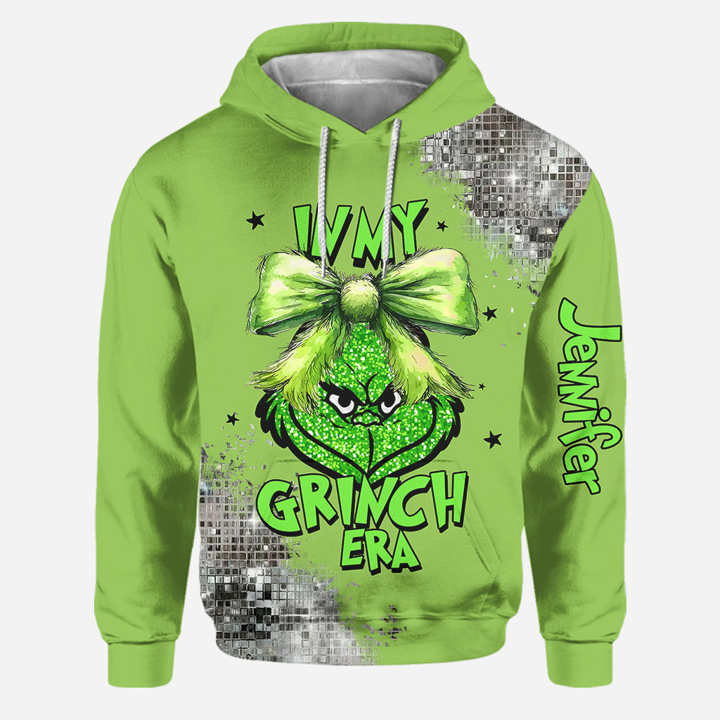 Personalized Grinch Era Hoodie and Leggings Set Gift for Christmas