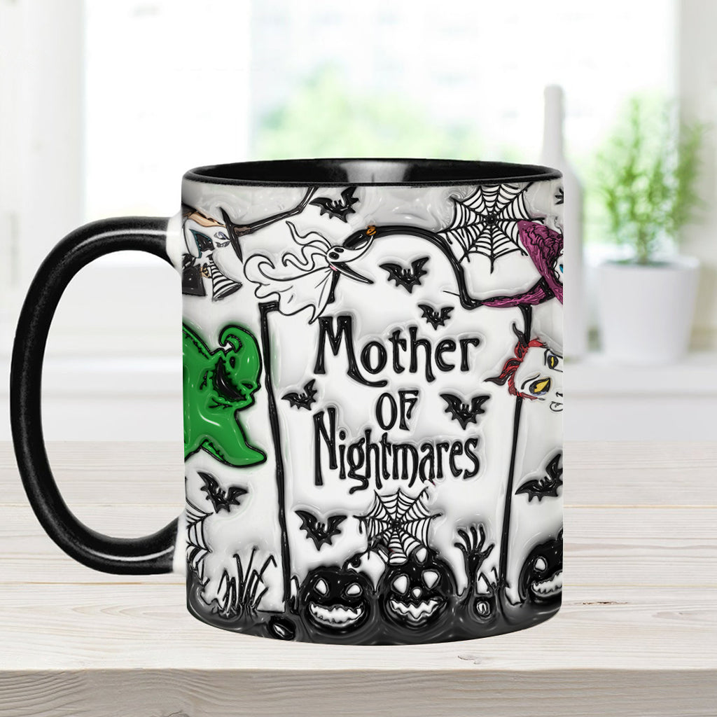 Personalized Nightmare Accent Mug with Custom Names for Mom