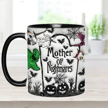 Load image into Gallery viewer, Personalized Nightmare Accent Mug with Custom Names for Mom

