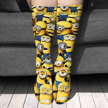 Load image into Gallery viewer, Personalized Cute Monster Socks Custom Name Gift for Kids
