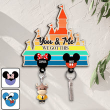 Load image into Gallery viewer, Personalized Wooden Key Holder with Names for Couples
