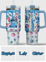 Load image into Gallery viewer, Personalized Ohana Tumbler with Handle Custom Name Gift for Family
