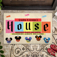 Load image into Gallery viewer, Personalized Doormat for Grandparents Custom Name Welcome Gift
