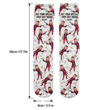 Load image into Gallery viewer, Personalized Funny Socks Custom Face Gift for Nerds

