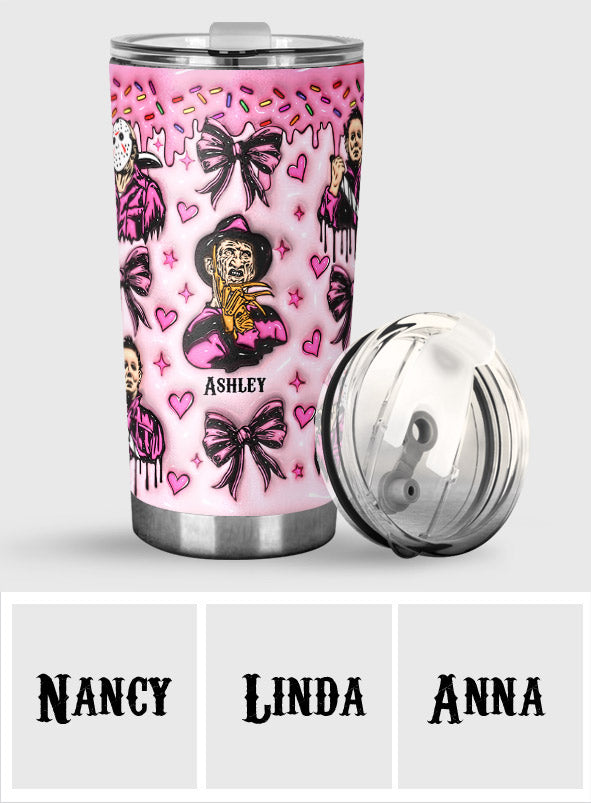 Personalized Horror Movie Tumbler Custom Name Gift for Fans