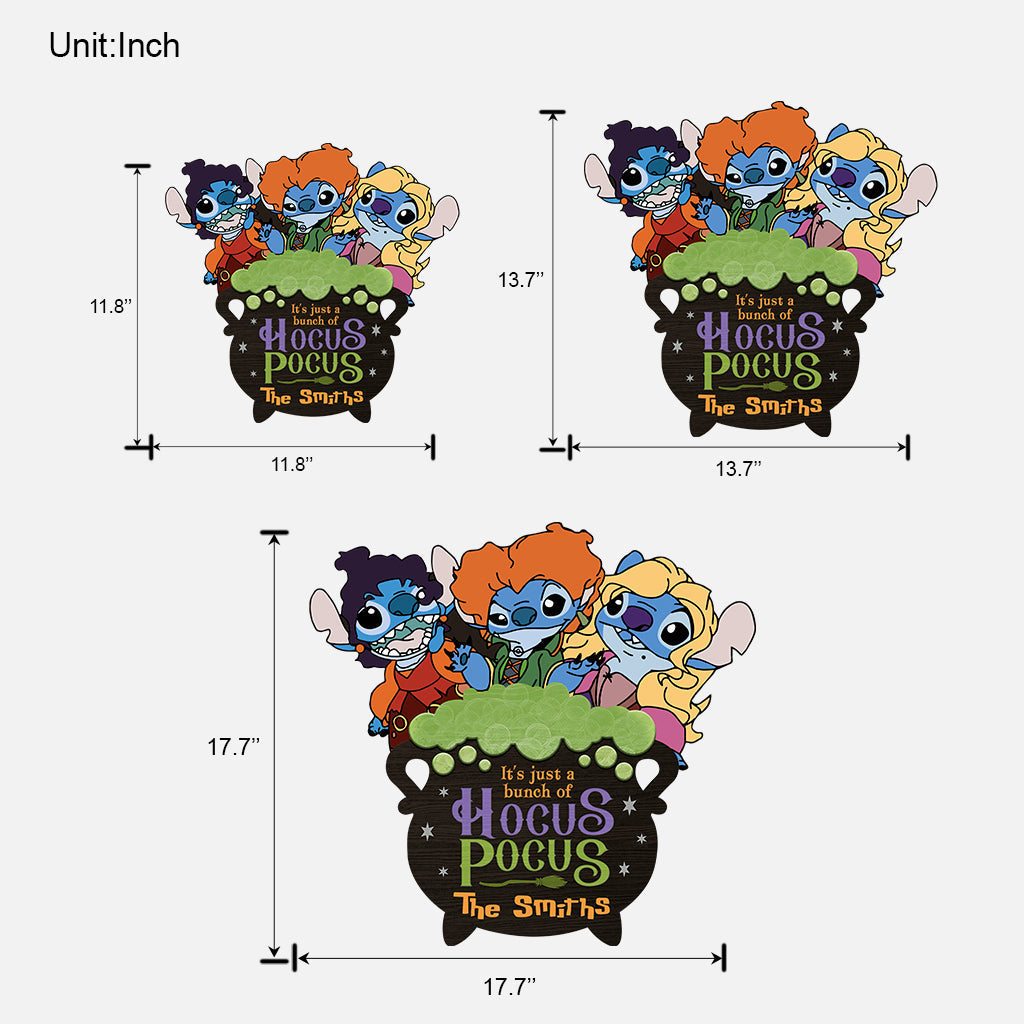 Personalized Hocus Pocus Ohana Custom Wood Sign for Halloween