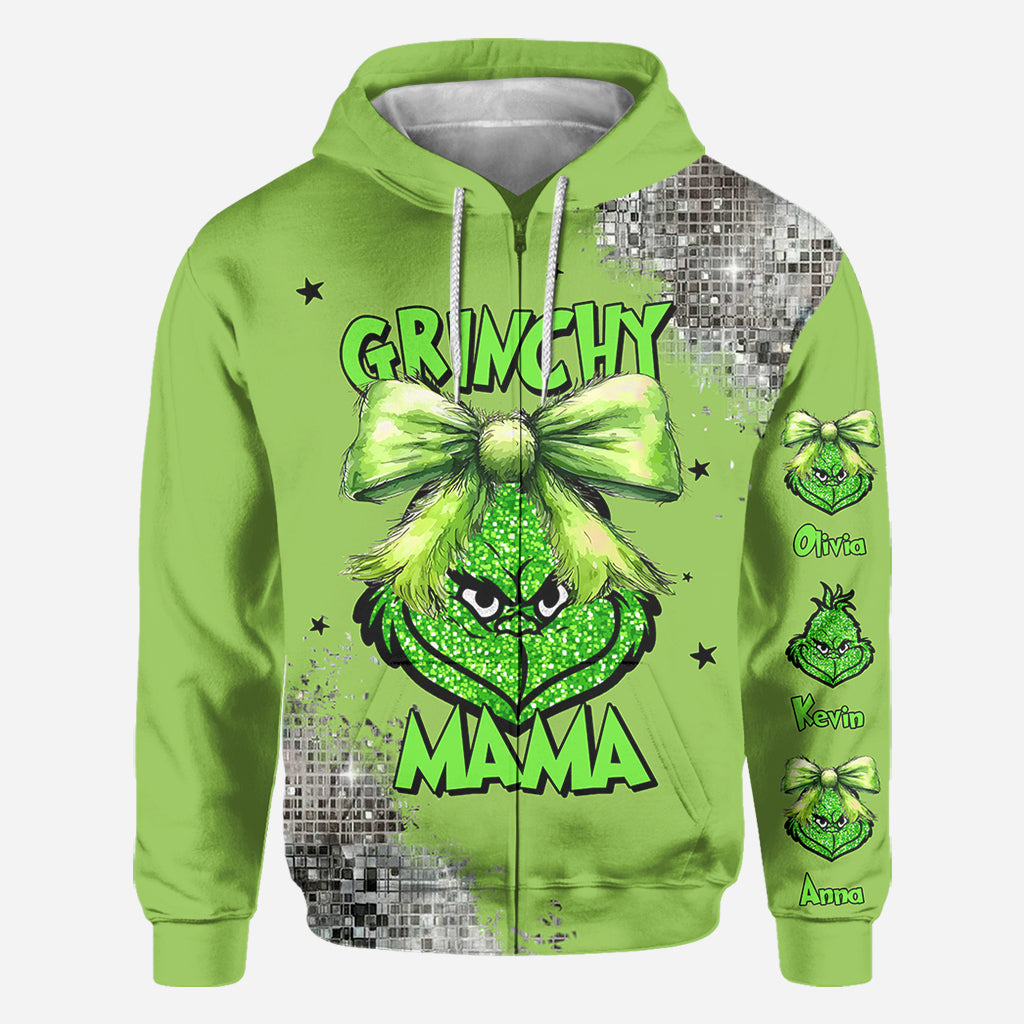 Personalized Grinch All Over Shirt Custom Christmas Gift for Mom