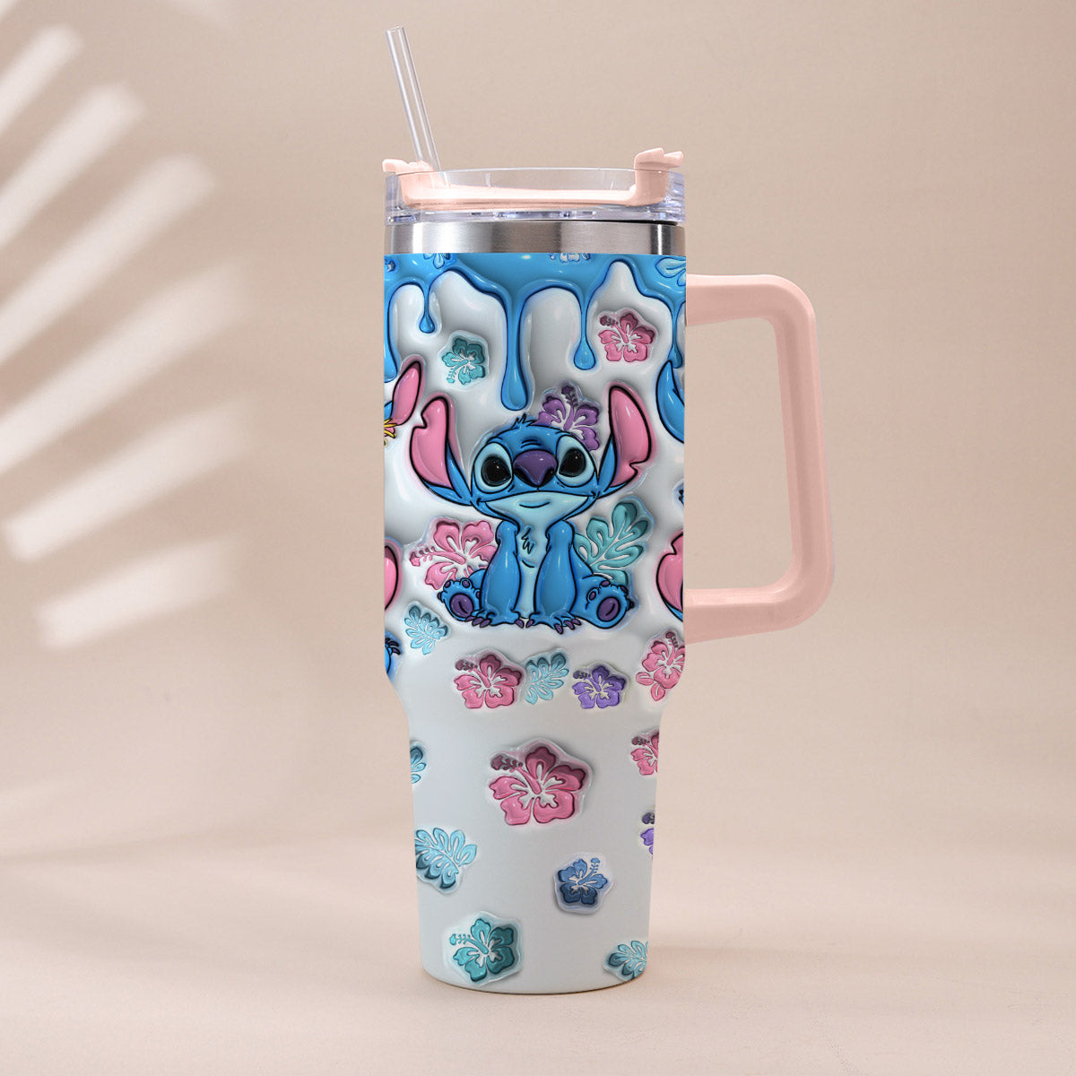 Personalized Ohana Tumbler with Handle Custom Name Gift for Family