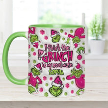 Load image into Gallery viewer, Personalized Grinch Accent Mug Custom Name Christmas Gift
