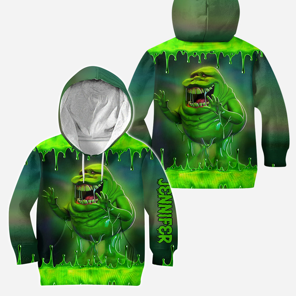 Personalized Green Ghost Hoodie and Leggings Set for Kids and Adults