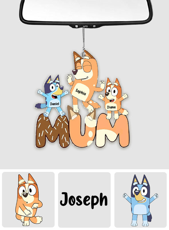 Personalized Acrylic Car Ornament Custom Name Gift for Mum