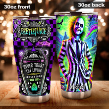 Load image into Gallery viewer, Personalized Beetlejuice Tumbler Custom Name Halloween Gift
