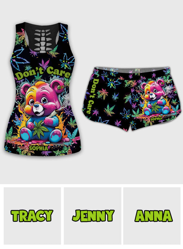 Personalized Weed Hollow Tank Top & Shorts Set for Women