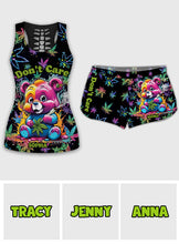 Load image into Gallery viewer, Personalized Weed Hollow Tank Top &amp; Shorts Set for Women
