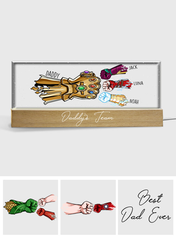 Personalized LED Night Light Custom Name Gift for Dad