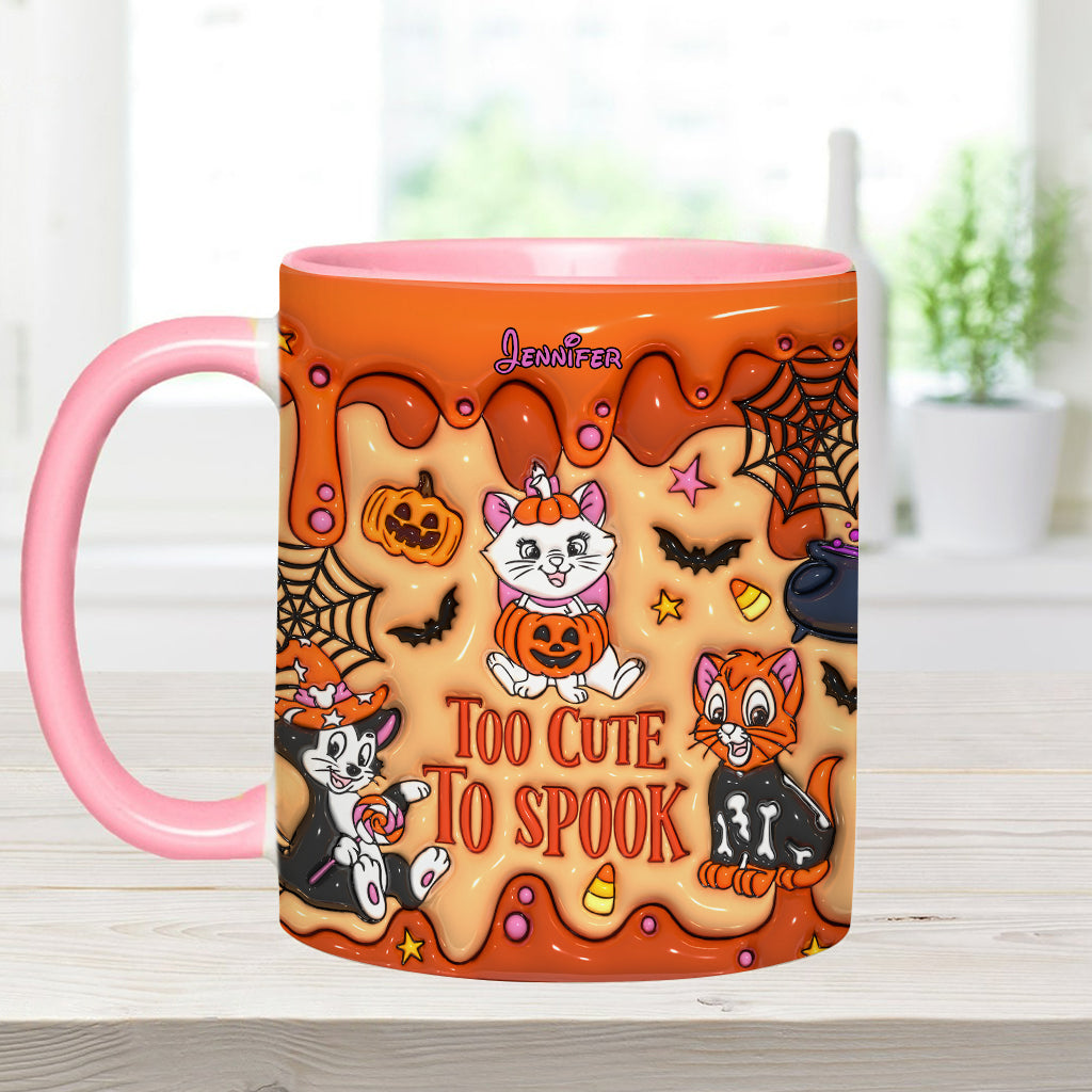 Personalized Halloween Accent Mug Cute Cat Design Gift
