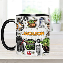 Load image into Gallery viewer, Personalized The Force Accent Mug Custom Name Gift for Star Wars Fans
