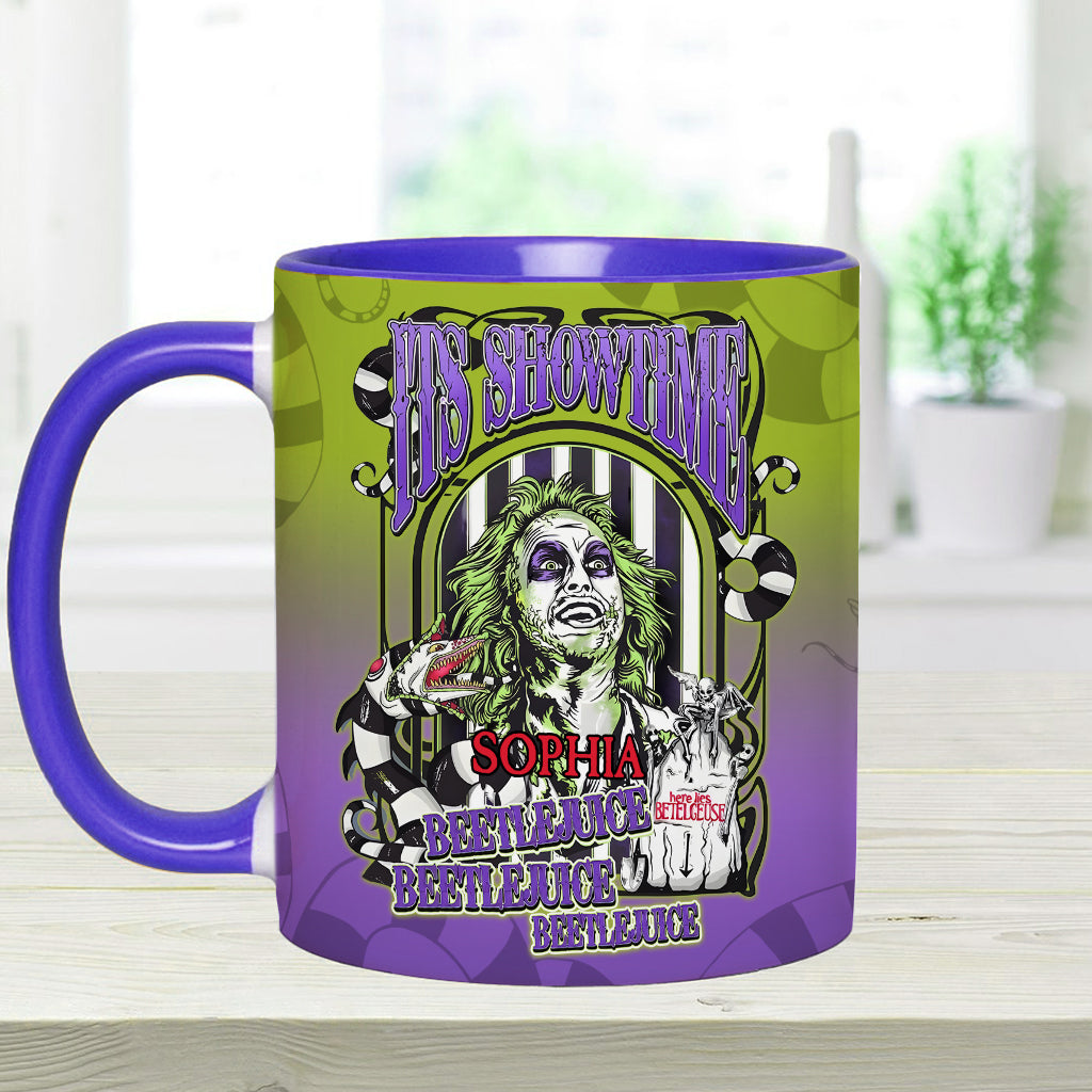 Personalized Beetlejuice Accent Mug Custom Name Halloween Gift