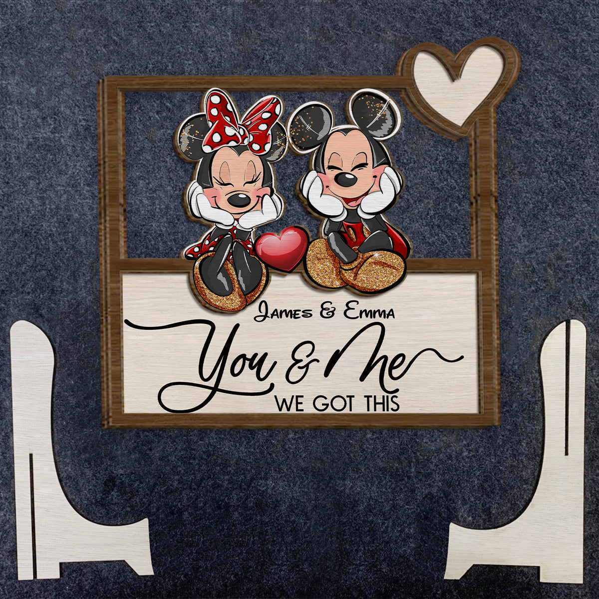 Personalized Mickey Mouse Ears Wood Sign Custom Name Gift