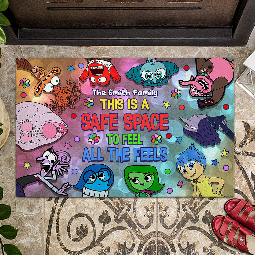 Personalized Doormat Safe Space Family Name Custom Gift