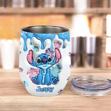 Load image into Gallery viewer, Personalized Ohana Wine Tumbler Custom Name Gift for Birthday
