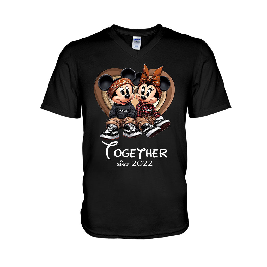 Personalized Chicano Couple T-shirt & Hoodie Gift Together Since 2022