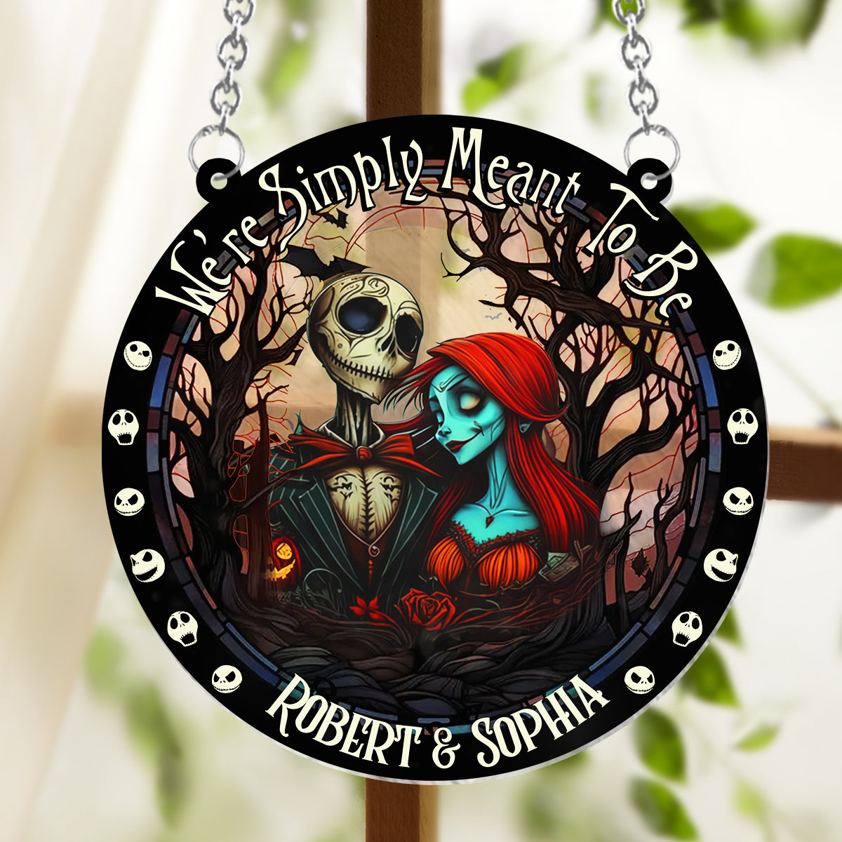 Personalized Nightmare Suncatcher Ornament Unique Gift for Couples