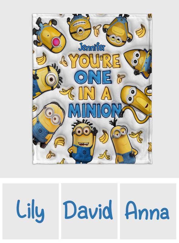 Personalized Minion Blanket Custom Name Gift for Kids