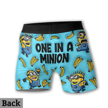 Load image into Gallery viewer, Personalized Men's Boxer Briefs with Minion Design Gift
