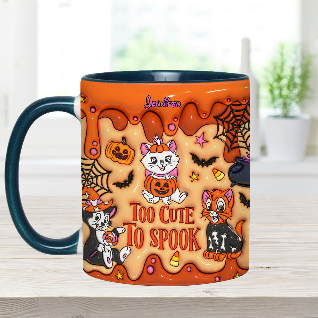 Personalized Halloween Accent Mug Cute Cat Design Gift