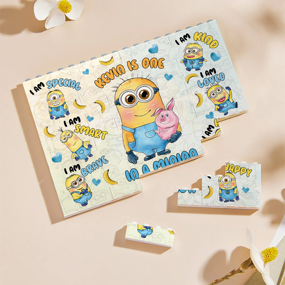 Personalized Minions Building Brick Block Custom Design Gift