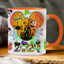 Load image into Gallery viewer, Personalized Halloween Mouse Accent Mug with Custom Name for Kids
