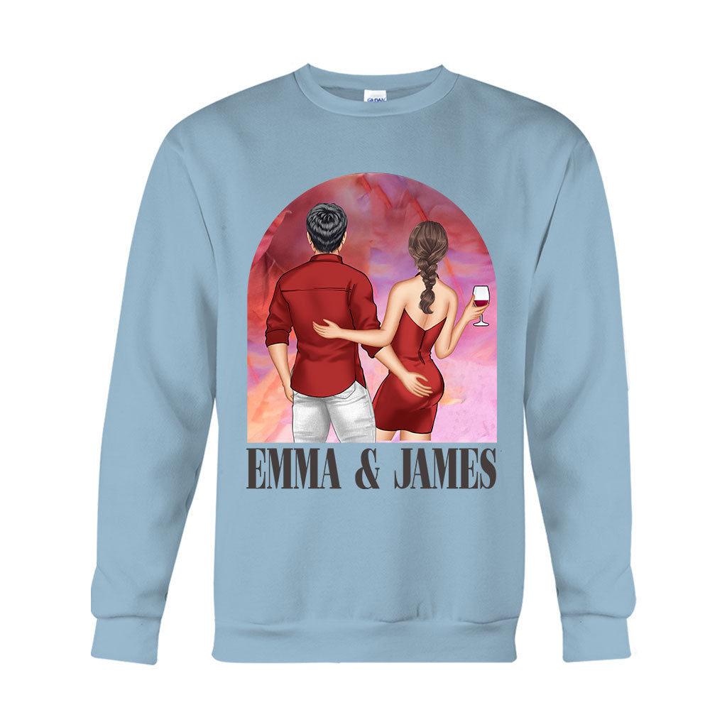 Personalized Couple T-Shirt & Hoodie Unique Gift for Anniversary or Valentine's Day