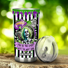 Load image into Gallery viewer, Personalized Beetlejuice Tumbler Custom Name Gift for Halloween
