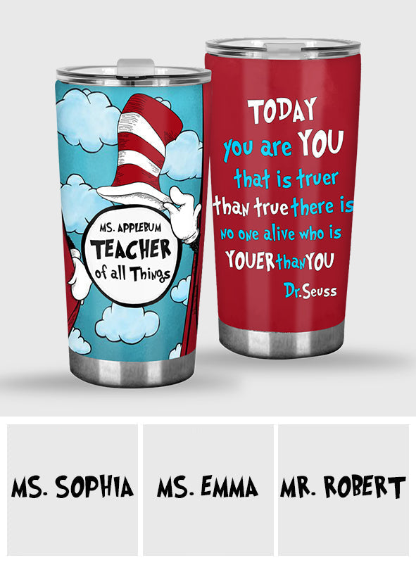 Personalized Teacher Tumbler Custom Name Gift for Teacher