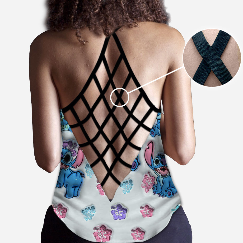 Personalized Ohana Cross Tank Top & Leggings Set for Mom