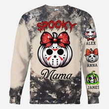 Load image into Gallery viewer, Personalized Spooky Mama All Over Shirt for Mom | Custom Name Gift
