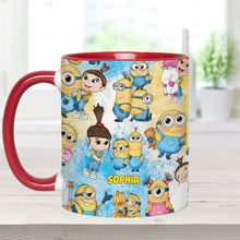 Load image into Gallery viewer, Personalized Yellow Monster Accent Mug for Kids - Custom Name Gift
