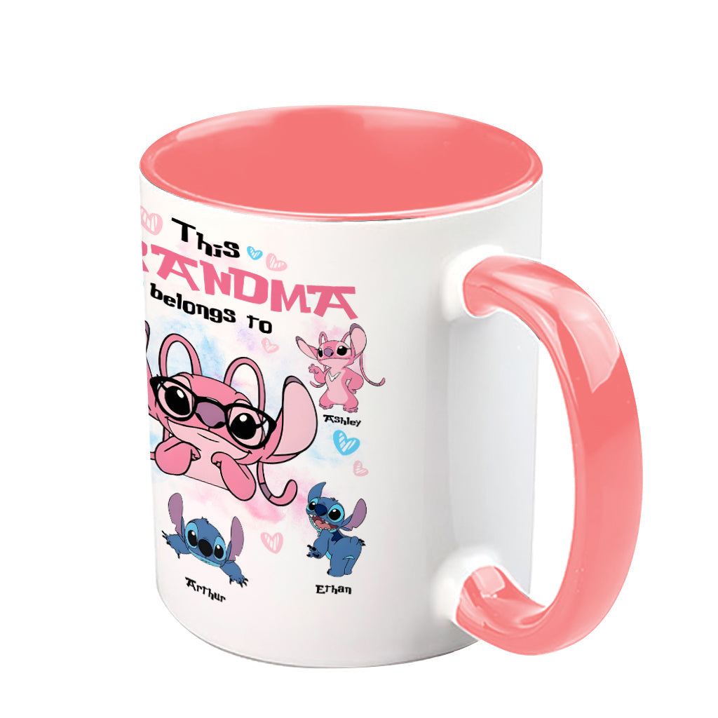 Personalized Accent Mug This Grandma Belongs To Custom Name Gift