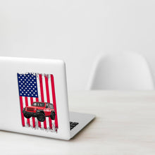 Load image into Gallery viewer, Personalized American Flag Car Decal Die Cut Custom Design
