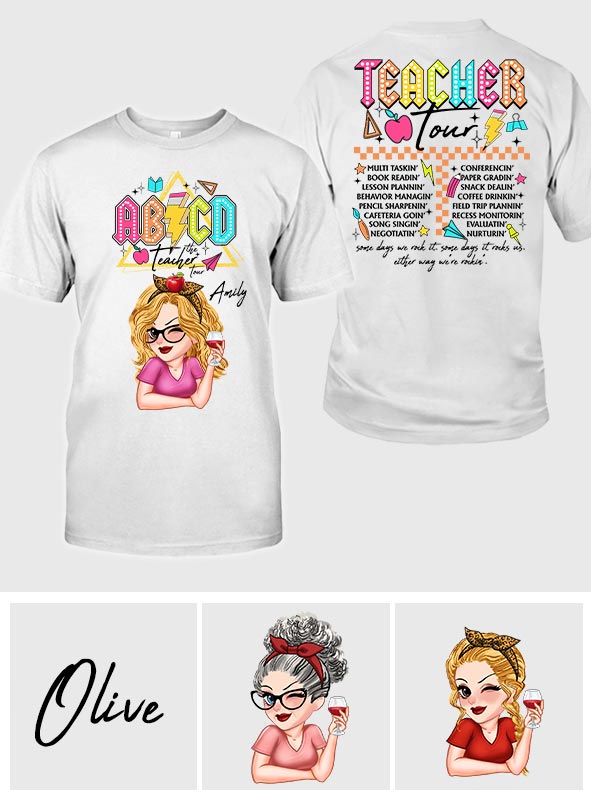 Personalized Teacher T-shirt & Hoodie Custom Name Gift for Teacher